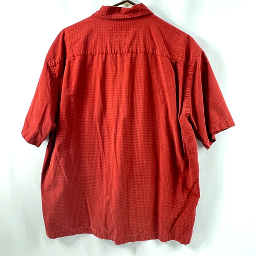 Vintage Y2K Abercrombie Herren Large Baumwolle SS geknöpft rot kariert Shirt - Bild 2 von 9