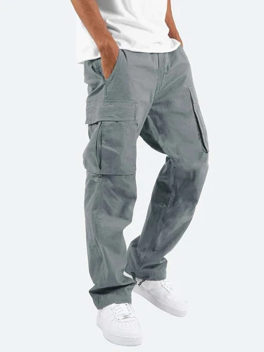 Neu Herren Cargo Arbeitshose Chino Polyesterhose Combat tragen Jeans Größe-32-48 - Bild 6 von 20