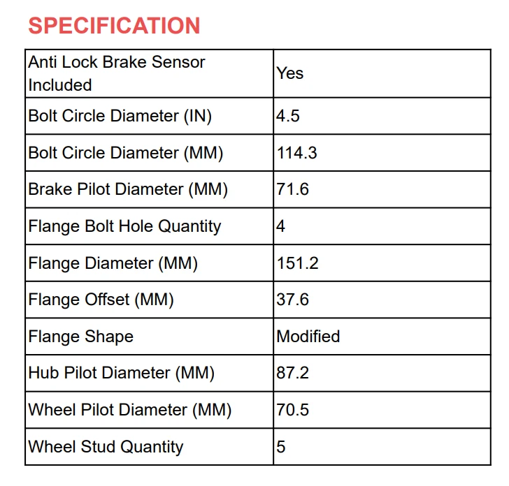 2 Front Wheel Bearing Hub For 05-11 Crown Victoria Town Car Grand Marquis 513230 - Image 3 of 4