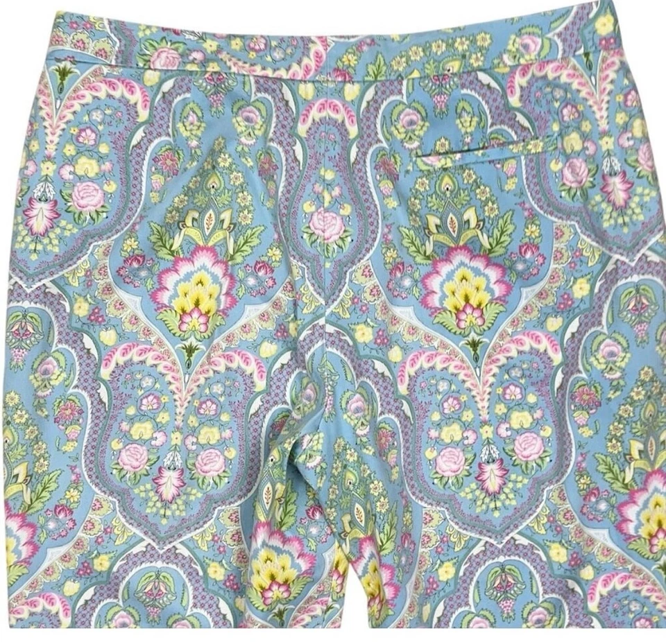 Pantalones capri de golf para mujer EP Pro azul cachemir y estampado floral talla 14 Foto 4 de 4