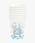 Floral Blue Elephant 8 ct 9 oz Cups Paper Boy Baby Shower