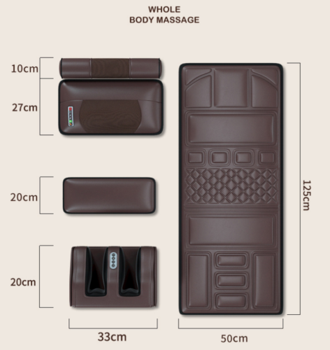 20 Vibrating Motors Massage Mat Full Body Heated Mattress Pillow Pain Relief AU - Picture 11 of 12