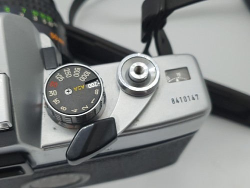 Minolta SRT 100X SLR Kamera + Objektiv MD-Rokkor 1:1.7/50 mm Linse + Tasche - Bild 14 von 21