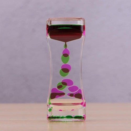 Reloj de Arena Arte al Óleo Vidrio Moderno Pequeño Multicolor Novedad Decoración del Hogar Soporte Libre - Imagen 20 de 29