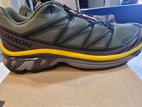 HERREN SALOMON XT-6 OLIV NACHT SCHWARZ SCHWEFEL L47582800 GRÖSSE 10,5 TRAIL WANDERN NEU