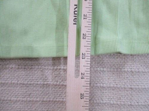 Ralph Lauren Womens Shirt Medium Green Sleeveless Tank Lace Vneck Cotton Stretch - Picture 9 of 10