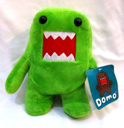 Licensed Japanese Domo-Kun 10" Soft Lime Green Plush Doll-Brand New with Tags!! - Picture 1 of 2