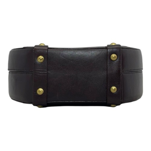 Sac à main vintage années 90 années 00 ETIENNE AIGNER lin cuir sac bandoulière boîte ronde NEUF - Photo 14/23