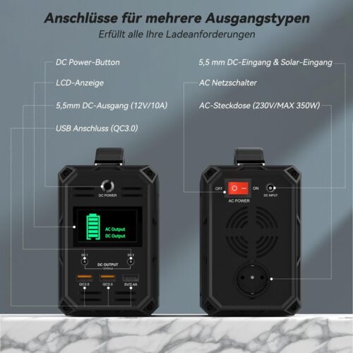 Flashfish G300 Tragbare Powerstation 300W 222Wh 230V Solargenerator für Camping - Bild 5 von 9