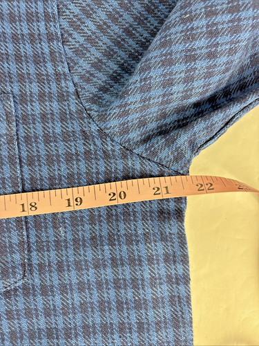 J. Crew Men NWT Indigo Dyed Blue Check Collard Classic Button-Down Shirt SZ M - Picture 7 of 11