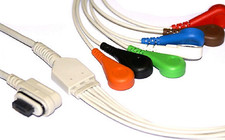 GE Seer Light 2008594-004 7-lead ECG holter cable and Leadwire AHA Snap