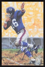 Frank Gifford Signed Goal Line Art GLAC- New York Giants - AUTOGRAPHED Auto HOF