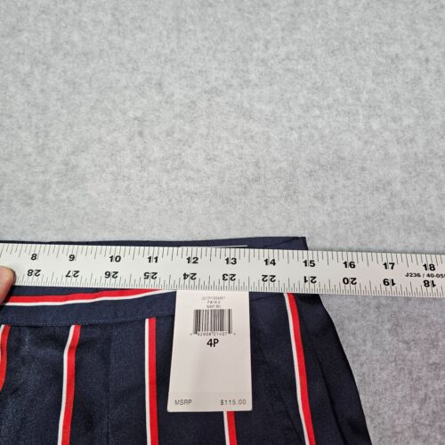 NWT Lauren Ralph Lauren Womens Skinny Cropped Casual Pants 4P Navy Striped $115 - Picture 8 of 10