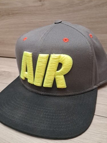 AIR NIKE True Neon Yellow Hat Flat Bill Snapback Embroidered Swoosh Pre-owned - Picture 6 of 22
