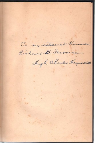 Haynsworth, Hugh C. ANCESTRY AND DESCENDANTS OF SARAH MORSE HAYNSWORTH - Signed - Picture 2 of 2