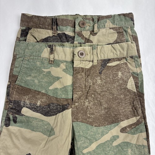 CREWCUTS Boys Pants Size 7 Lot Of 3 Khaki Tan Green Camo Slim Fit Adjustable - Picture 4 of 13