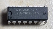Mitsubishi M5M4257P-15 4257 - 256K x 1 Nibble Mode Dynamic RAM - RARE !! - NOS