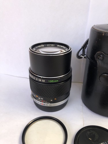 Olympus OM-System E.Zuiko Auto-T 135mm f/3.5 Telephoto Lens OM Mount VGC! - Picture 2 of 9