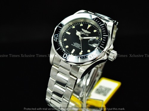 Invicta Herren CLASSIC PRO DIVER überbackene Lünette automatisches schwarzes Zifferblatt SS Uhr - Bild 1 von 8