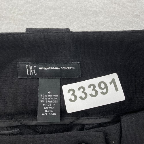 INC International Concepts Flared Leg Trouser Women's 4 Black Stretch Career NWT - Picture 5 of 12