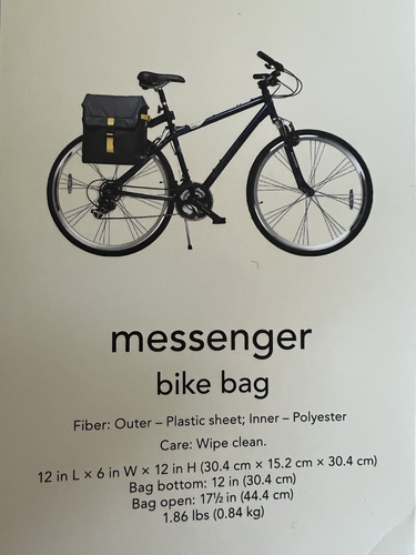 Embark Messenger Bike Bag - Messenger Pannier - Black/Grey - Picture 8 of 8