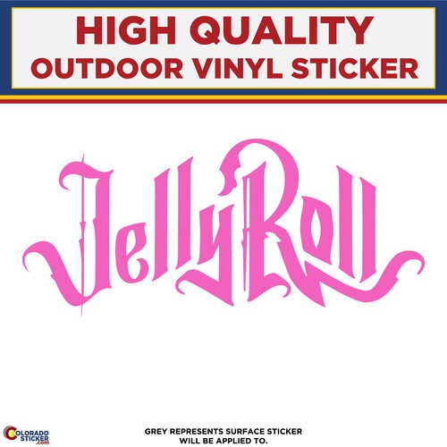Pegatinas de vinilo troqueladas de texto Jelly Roll de alta calidad - Imagen 3 de 14