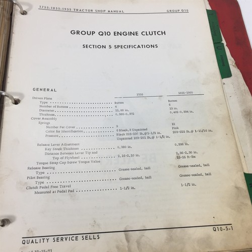 Genuine 1971 Oliver 1755 1855 1955 Tractor Shop Service Manual Dealer - Picture 12 of 16