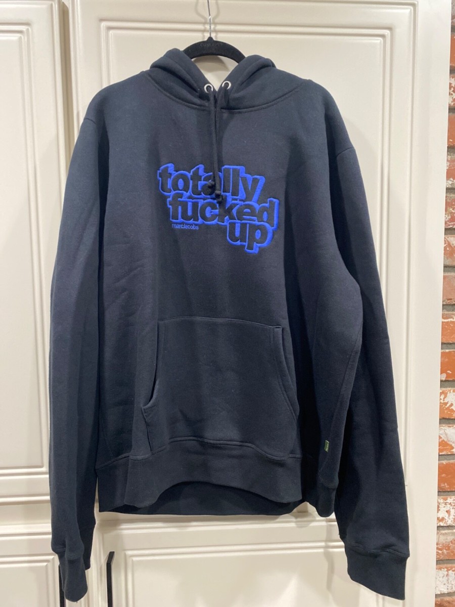 NEW Heaven by Marc Jacobs Black Hoodie totally f***ed up XXL NEW Heaven by Marc Jacobs Black Hoodie totally f***ed up XXL