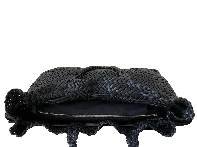 LaVia FIRENZE WOVEN GENUINE ITALIAN LEATHER LARGE TOTE/ HAND