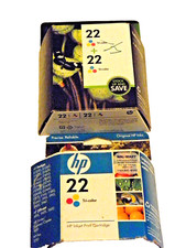 3 HP 22 Tri-Color Ink Cartridges 1 Twin Pack CC580FN + 1 = 3X C9352AN ALL Sealed