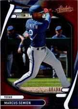 Marcus Semien 2022 Panini Absolute #58 Holo Spectrum Red /99 Texas Rangers