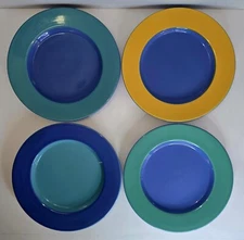 4 Lindt Stymeist COLORWAYS 8" dessert pie salad PLATES Memphis 1980's