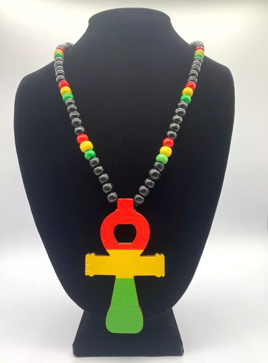 Rasta cross necklace discount