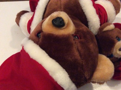 ORSO DI NATALE PELUCHE VINTAGE KAMAR FATTO A MANO IN COREA - Foto 10 di 10