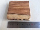 9x9x2.5cm Square Carved Wooden Mame Bonsai Stand Suiseki Stone Display