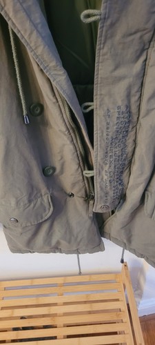 Vintage Avirex Heavy Air Crew Hooded Flight Herren Jacke Gr. Grün MEDIUM - Bild 17 von 21