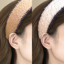 Fluffy Hairbands Womens Girls Hair Head Bands White Or Brown