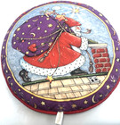 Vintage Mary Engelbreit Believe Throw Pillow Round Home Works Christmas 1994