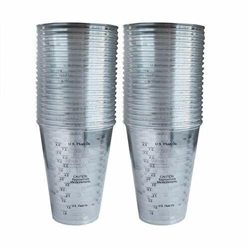 Tazas medidoras de plástico ultra transparente graduadas Comfort Axis 8 oz 240 ml paquete de 100 - Imagen 1 de 3