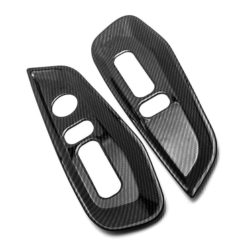 Carbon Fiber Style Seat Adjustment Frame Cover Trim For Honda CRV CRV