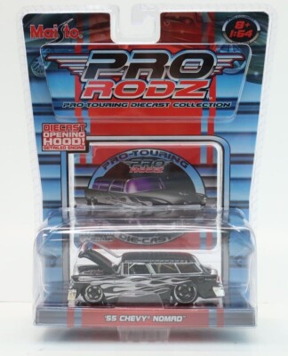 Maisto Pro Rodz ４台セット！NOMAD３種& BISCAYNE Maisto Pro Rodz Pro-Touring 1:64 Diecast Black & Flames 1955