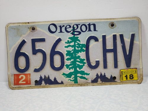 OREGON passenger 2018 license plate 656 CHV 656CHV