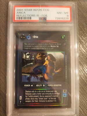 star wars ccg rare cards Star Wars CCG SWCCG Foil Arica PSA 8 Reflections III 3 Rare Card