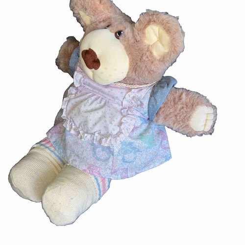 Vtg Furskins Bears Boy Girl Hiking Socks Xavier Roberts 1984 20” Stuffed Animal - Picture 2 of 24