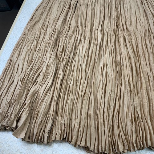 Maxi Falda Arrugada Boho Vintage Newport News Seda Tostada Para Mujer’s M - Imagen 2 de 9