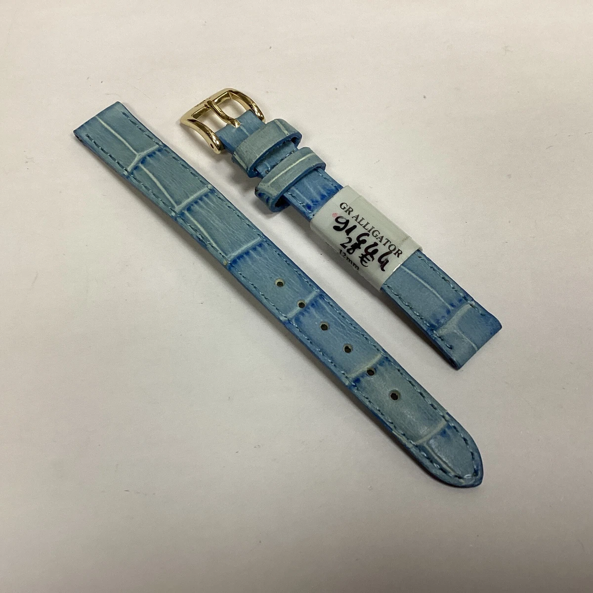 Bracelet De Montre ZRC 20mm En Cuir D'agneau Gris Clair - Neuf Avec étiquettes