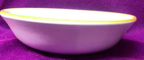 Rooster Serving Bowl  Italy Deruta Ceramic  10" White Yellow Trim Red - Imagen 4 de 5