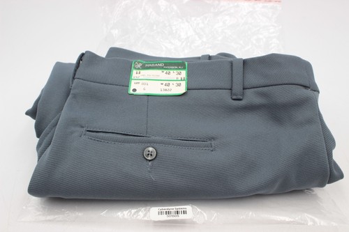 Vintage Haband Polyester Disco Pants Slacks Straight 70's Light Blue 40x30 NEW - Picture 3 of 6