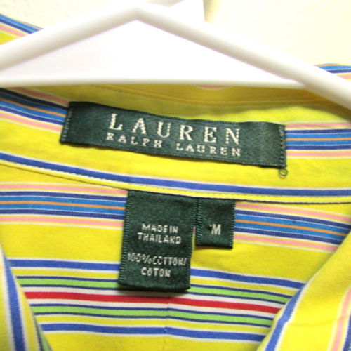 Klassische Lauren Ralph Lauren Damen mittel gelb blau gestreift Knopf bunt - Bild 3 von 16