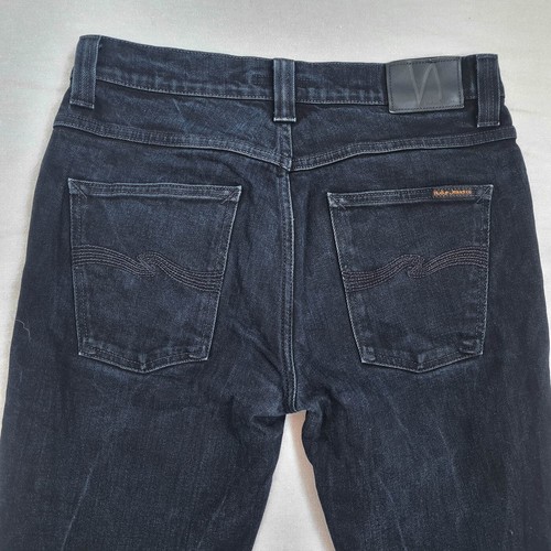 Nudie Jeans Grim Tim Größe W32 L30 Slim Fit Button Fly Bio Baumwolle Stretch - Bild 16 von 24